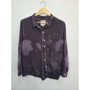 Casa Cabana Tie Dye Button Down Shirt Women's XXL Long Sleeve‎ Rayon